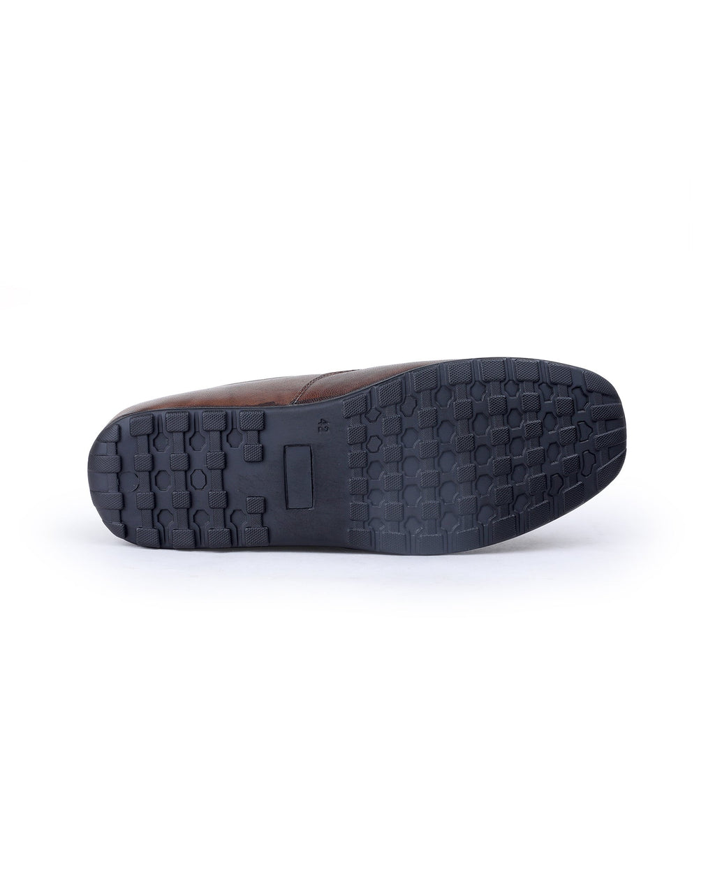 Men's leather brown shoes 02090