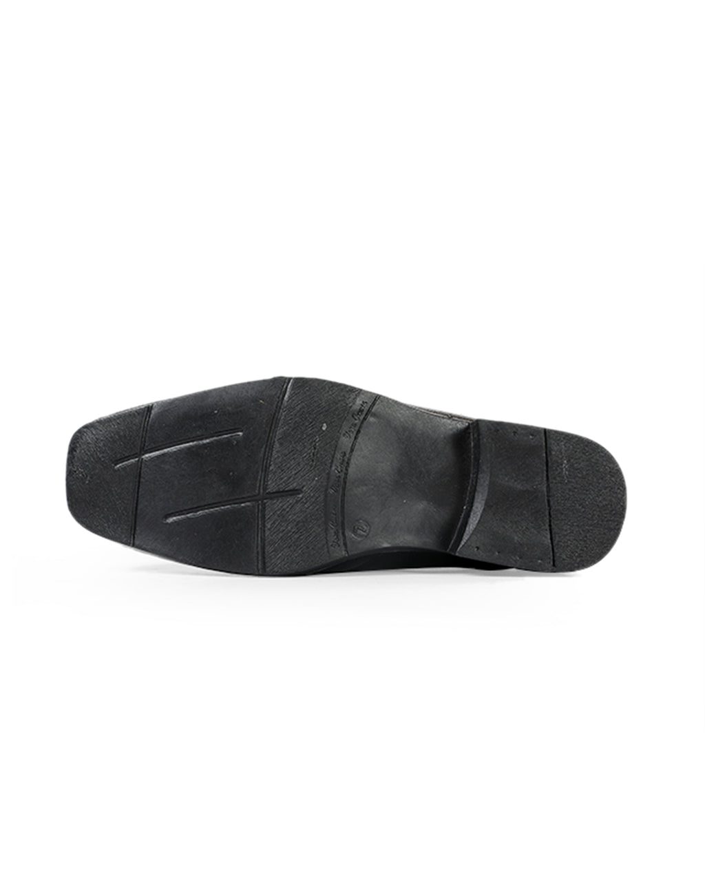 Men's leather black shoes 04252