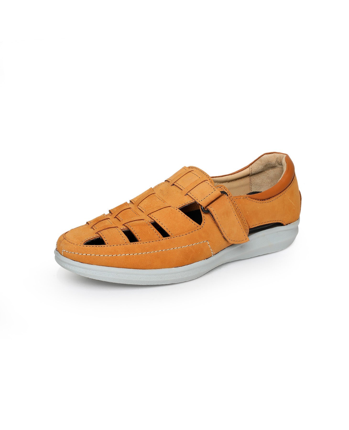 Men leather tan Fisherman Sandals 04655
