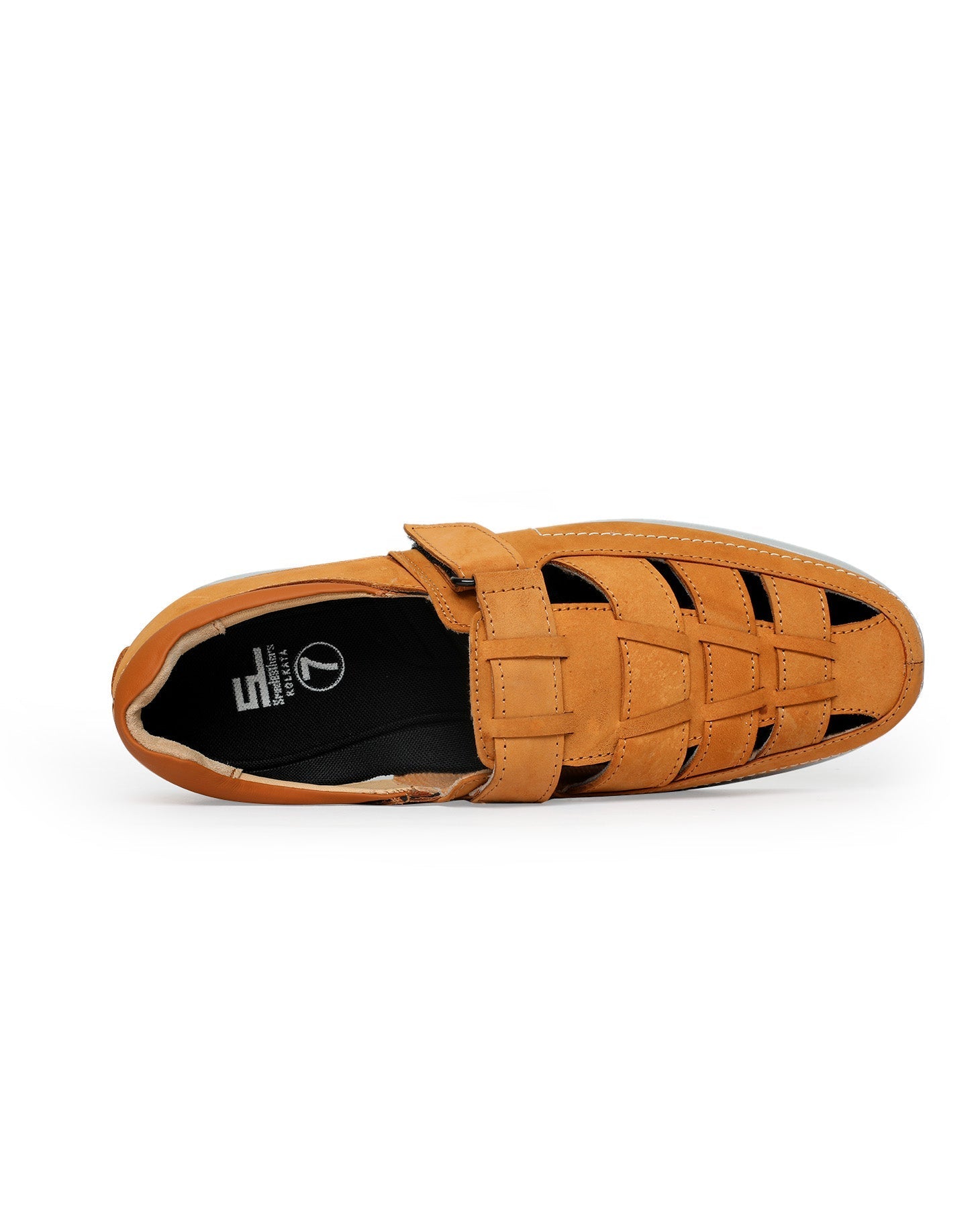 Men leather tan Fisherman Sandals 04655