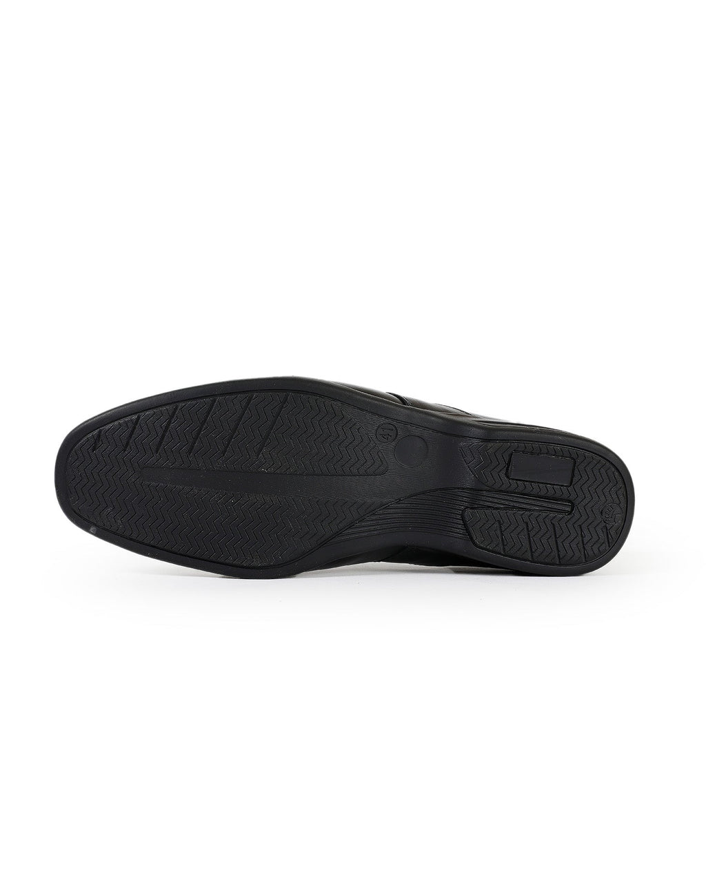 Men's leather black shoes 10802