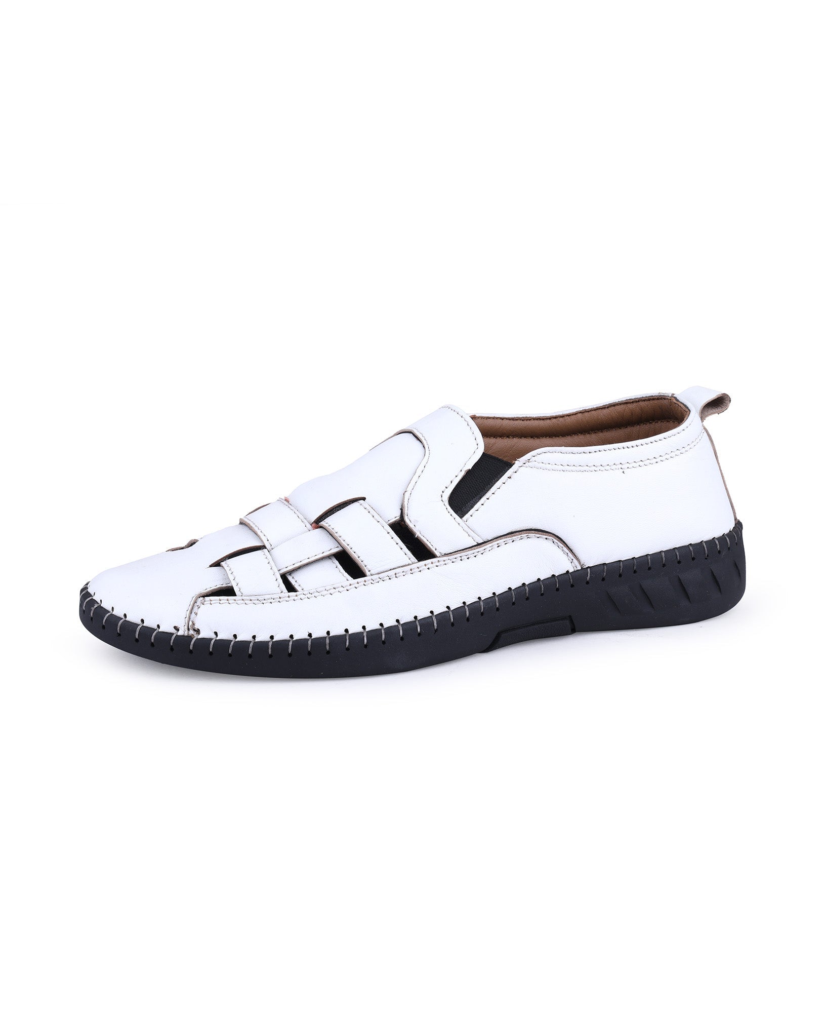 Men's leather white shoes 203346
