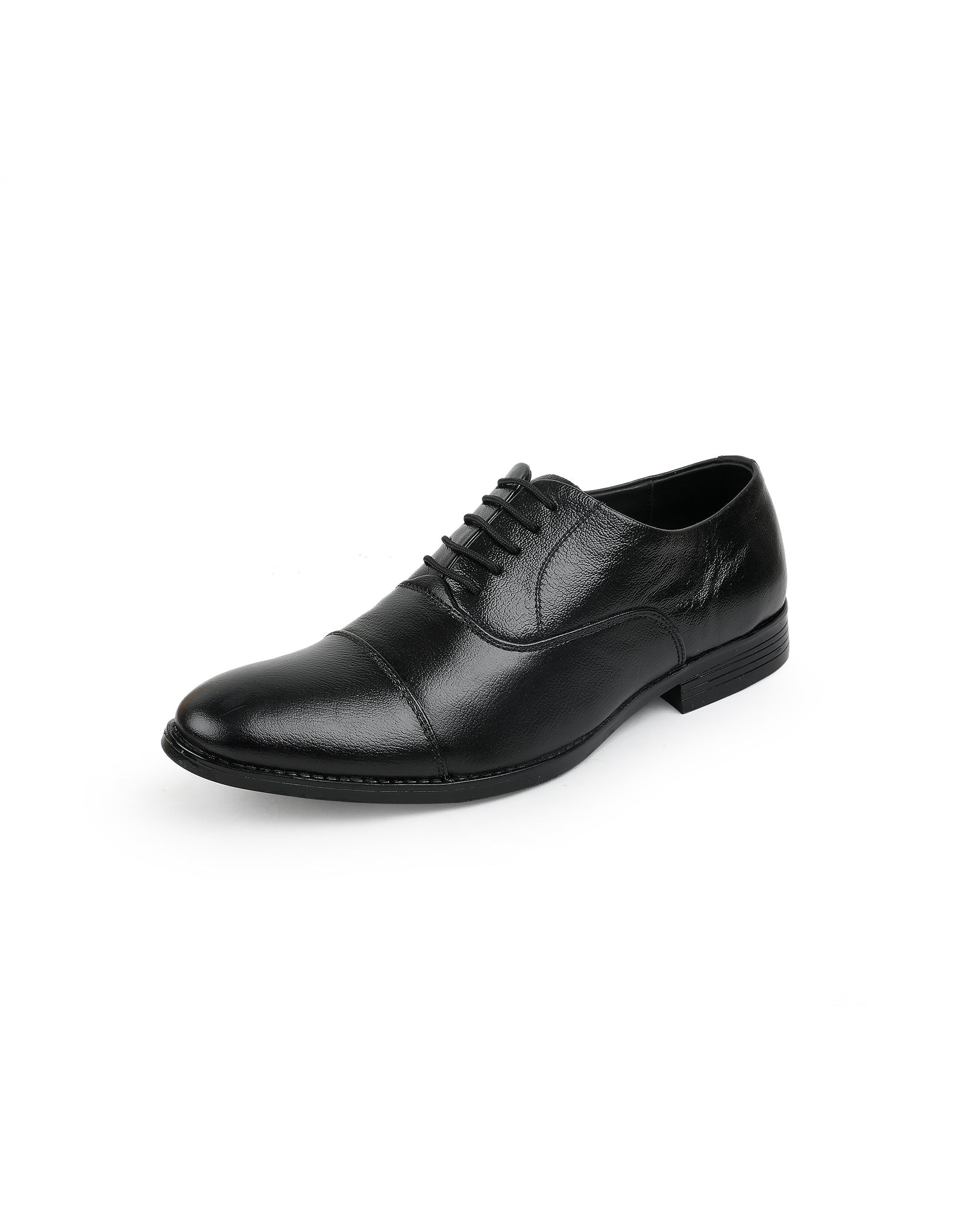 Men's leather oxford black shoes 205908