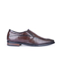 Men's leather brown shoes 206805