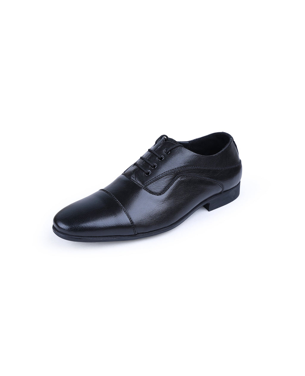 Men's leather black shoes 24849